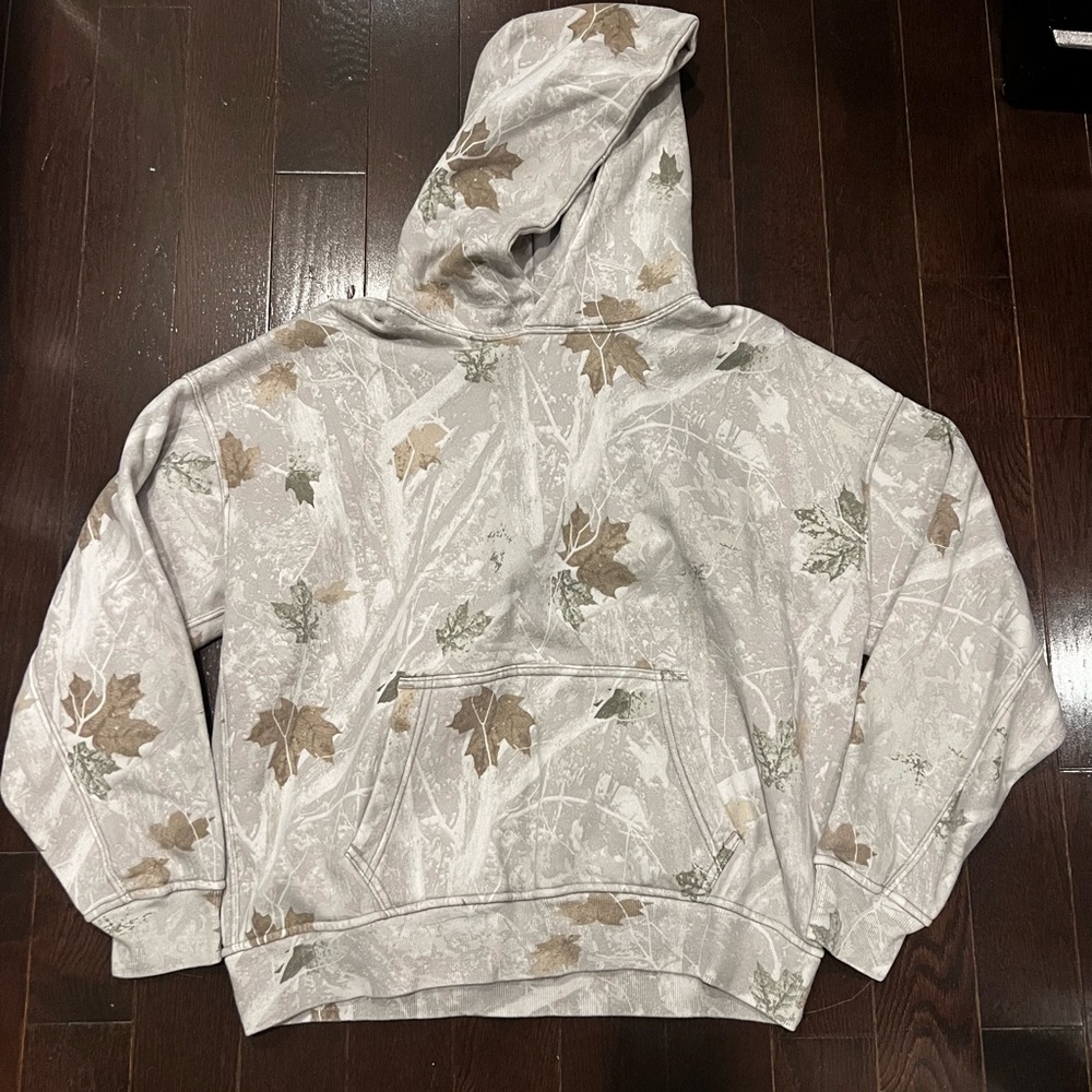 Abercrombie viral white camo hoodie